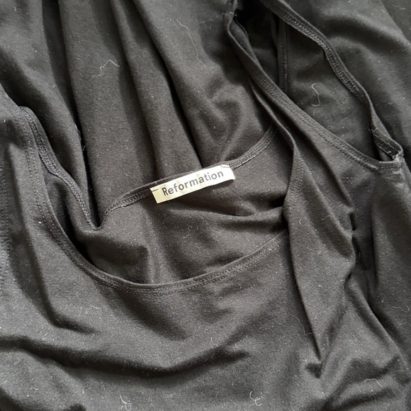 Reformation Rou Knit Sleeveless Midi Dress in Black Jersey - Picture 3 of 4